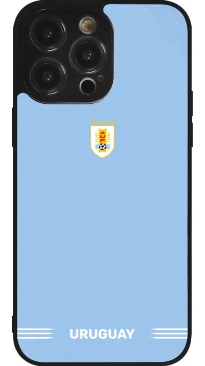 iPhone 14 Pro Max Case Hülle - Silikon schwarz Uruguay 2026 personalisierbares Fussballtrikot