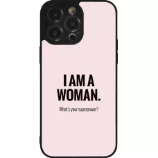 iPhone 14 Pro Max Case Hülle - Silikon schwarz I am a woman
