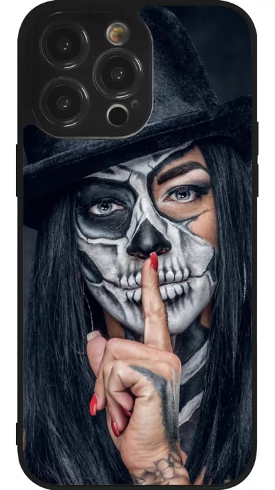 iPhone 14 Pro Max Case Hülle - Silikon schwarz Halloween 18 19