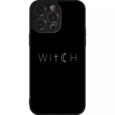Coque iPhone 14 Pro Max - Silicone rigide noir Halloween 22 witch word
