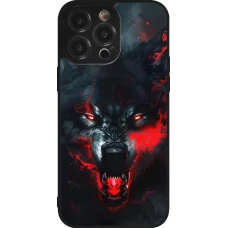 iPhone 14 Pro Max Case Hülle - Silikon schwarz Halloween 2024 mad werewolf