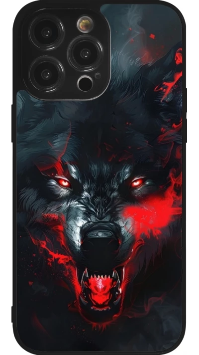 iPhone 14 Pro Max Case Hülle - Silikon schwarz Halloween 2024 mad werewolf
