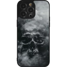 iPhone 14 Pro Max Case Hülle - Silikon schwarz Halloween 2024 smoky skull