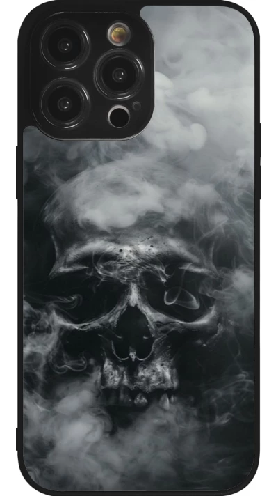 iPhone 14 Pro Max Case Hülle - Silikon schwarz Halloween 2024 smoky skull