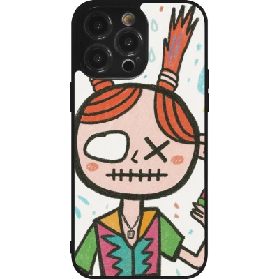 iPhone 14 Pro Max Case Hülle - Silikon schwarz Little Girl Sketch