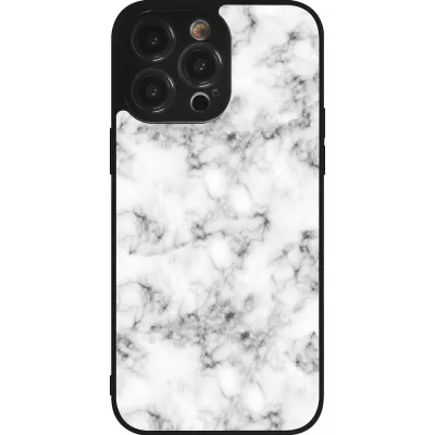 iPhone 14 Pro Max Case Hülle - Silikon schwarz Marble 01
