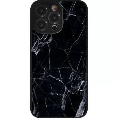 iPhone 14 Pro Max Case Hülle - Silikon schwarz Marble Black 01