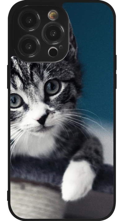 iPhone 14 Pro Max Case Hülle - Silikon schwarz Meow 23