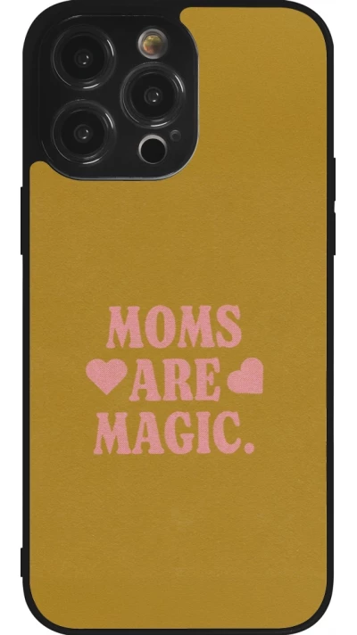 Coque iPhone 14 Pro Max - Silicone rigide noir Mom 2026 Are Magic