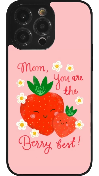Coque iPhone 14 Pro Max - Silicone rigide noir Mom 2026 Berry best