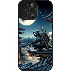 iPhone 14 Pro Max Case Hülle - Silikon schwarz Ninja unter dem Mond