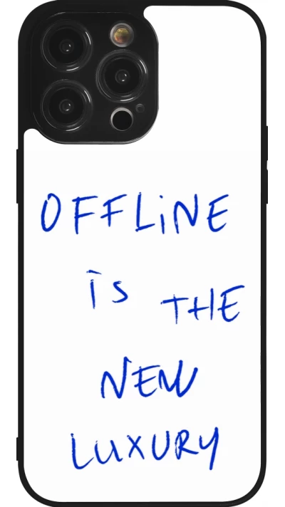 Coque iPhone 14 Pro Max - Silicone rigide noir Offline is the new luxury