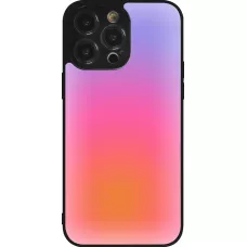 iPhone 14 Pro Max Case Hülle - Silikon schwarz Orange Pink Blue Gradient