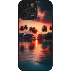 iPhone 14 Pro Max Case Hülle - Silikon schwarz Paradies Malediven