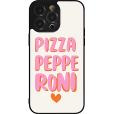 Coque iPhone 14 Pro Max - Silicone rigide noir Pizza pepperoni 2026