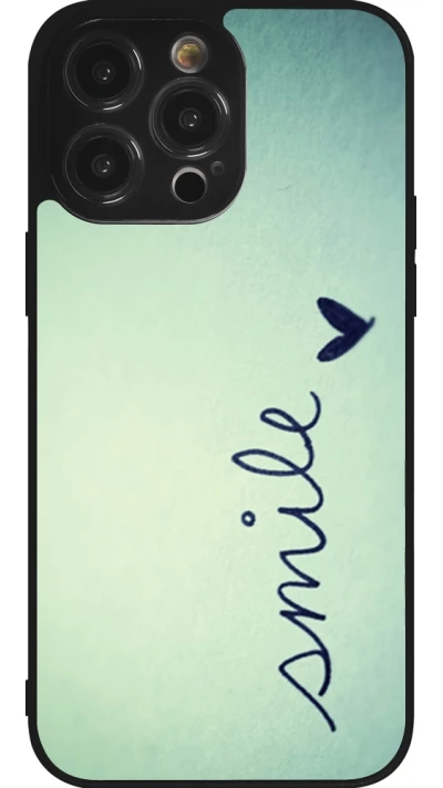 iPhone 14 Pro Max Case Hülle - Silikon schwarz Smile