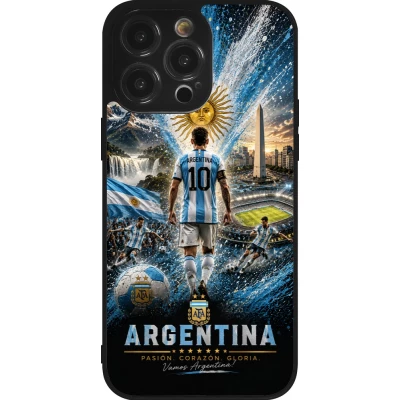 iPhone 14 Pro Max Case Hülle - Silikon schwarz Fussball Argentinien splash 2026