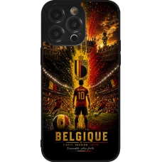 iPhone 14 Pro Max Case Hülle - Silikon schwarz Fussball Belgien splash 2026