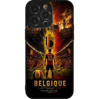 iPhone 14 Pro Max Case Hülle - Silikon schwarz Fussball Belgien splash 2026