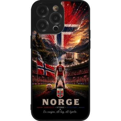 iPhone 14 Pro Max Case Hülle - Silikon schwarz Fussball Norwegen splash 2026