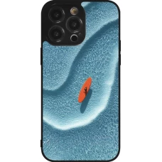 Coque iPhone 14 Pro Max - Silicone rigide noir Orange surf Summer 2026