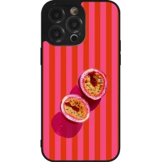 Coque iPhone 14 Pro Max - Silicone rigide noir Passion fruit Summer 2026