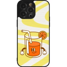 Coque iPhone 14 Pro Max - Silicone rigide noir Summer drink 2026