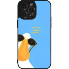 Coque iPhone 14 Pro Max - Silicone rigide noir Tell me about yourself Summer 2026