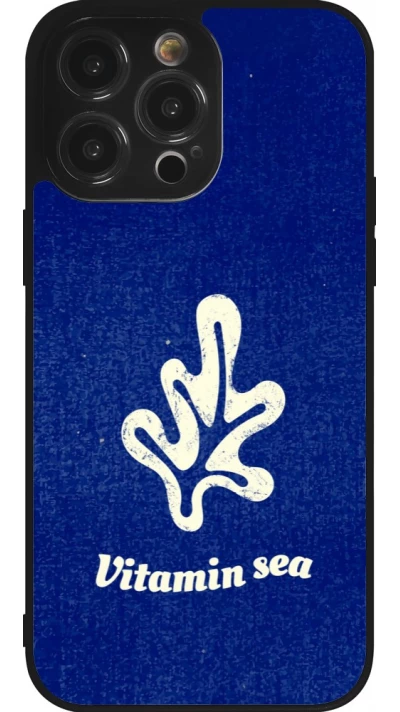 Coque iPhone 14 Pro Max - Silicone rigide noir Vitamin sea Summer 2026