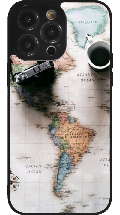 Coque iPhone 14 Pro Max - Silicone rigide noir Travel 01