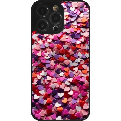 Coque iPhone 14 Pro Max - Silicone rigide noir Valentine 2025 Confetti