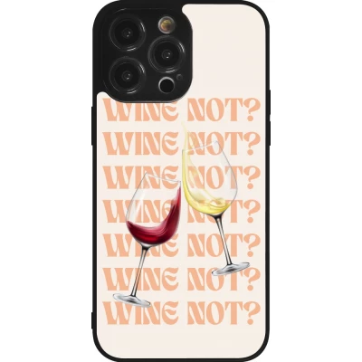 Coque iPhone 14 Pro Max - Silicone rigide noir Wine not