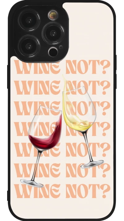 iPhone 14 Pro Max Case Hülle - Silikon schwarz Wine not