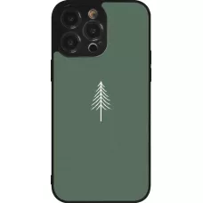Coque iPhone 14 Pro Max - Silicone rigide noir Christmas 22 minimalist tree