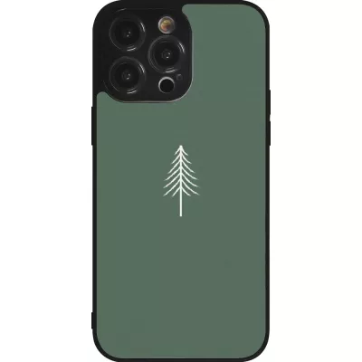 Coque iPhone 14 Pro Max - Silicone rigide noir Christmas 22 minimalist tree
