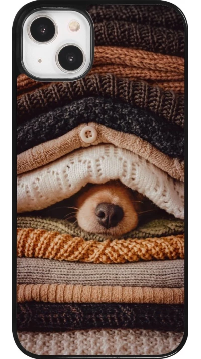Coque iPhone 14 Plus - Autumn 26 Dog under the covers