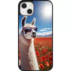 Coque iPhone 14 Plus - Lama Chic en Coquelicot