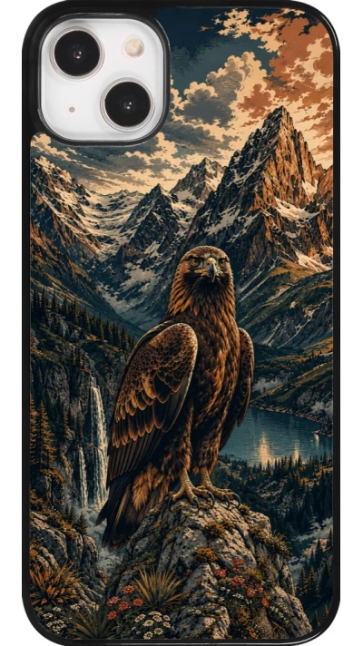 Coque iPhone 14 Plus - Linocut Aigle Royal