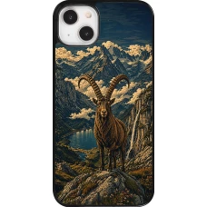 Coque iPhone 14 Plus - Linocut Bouquetin
