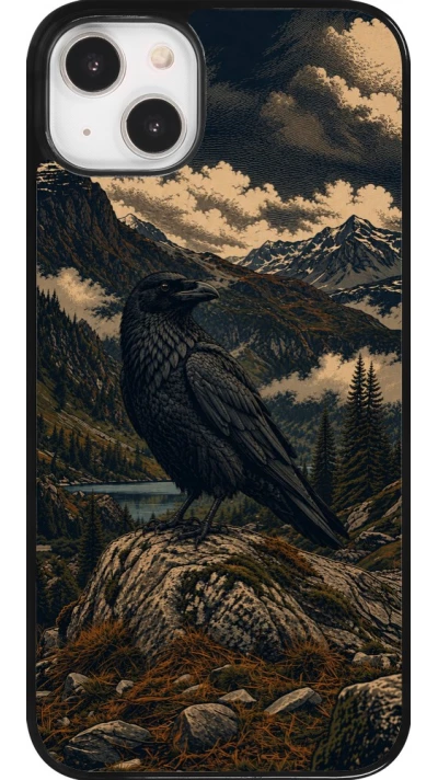 Coque iPhone 14 Plus - Linocut Grand Corbeau