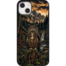 Coque iPhone 14 Plus - Linocut Grand-Duc
