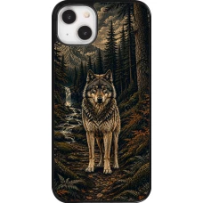 Coque iPhone 14 Plus - Linocut Loup