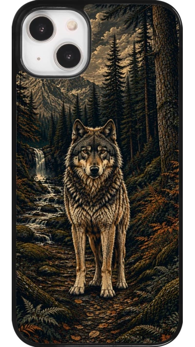Coque iPhone 14 Plus - Linocut Loup