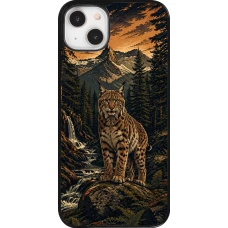 Coque iPhone 14 Plus - Linocut Lynx