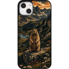 Coque iPhone 14 Plus - Linocut Marmotte