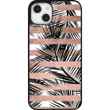 iPhone 14 Plus Case Hülle - Palm trees gold stripes