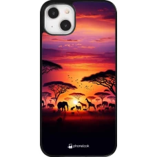 iPhone 14 Plus Case Hülle - Safari Sonnenuntergang Wildtiere