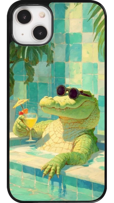 Coque iPhone 14 Plus - Crocodile in the swimming pool Summer 2026