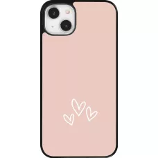 Coque iPhone 14 Plus - Valentine 2023 three minimalist hearts