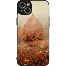 iPhone 14 Plus Case Hülle - Silikon schwarz Autumn 26 Autumn leaf